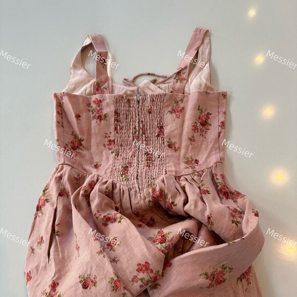 Reformation Balia Linen Dress in TeaTime - Picture 10 of 13